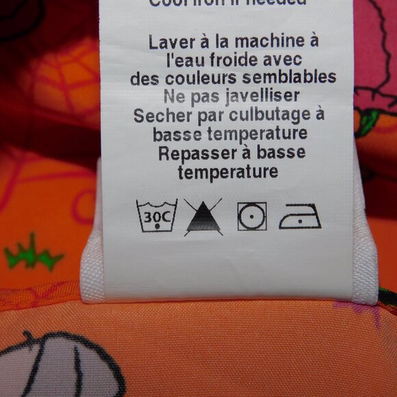 Peanuts Charlie Brown Snoopy Woodstock Orange Halloween Women 2XL Scrub Top - Picture 3 of 9